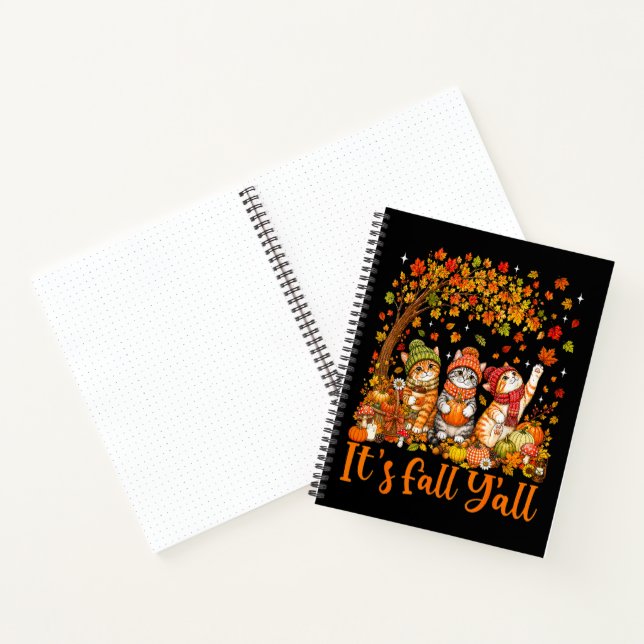 Carnet Mignons chats d'automne feuilles citrouille "C'est (Intérieur)