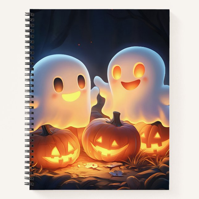 Carnet Mignons Fantômes de Dessin Animé d'Halloween Citro (Devant)