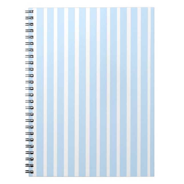 Carnet Minces Rayures Bleu Clair (Devant)