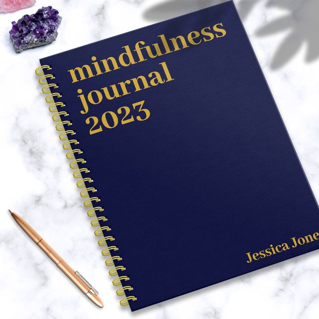 Carnet Mindfulness Marine Blue Gold Minimaliste (In Situ)