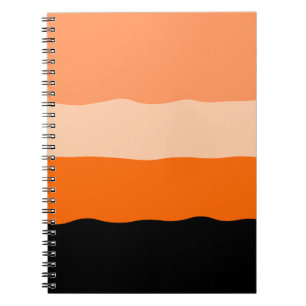 Carnet Mini-bandes orange et noir ondulé