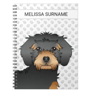 Carnet Mini Goldendoodle noir et fauve Chien de dessin an