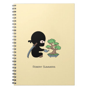 Carnet Mini Ninja Arrosage Bonsai Arbre Nom Personnalisé