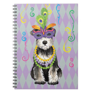 Carnet Mini Schnauzer de mardi gras