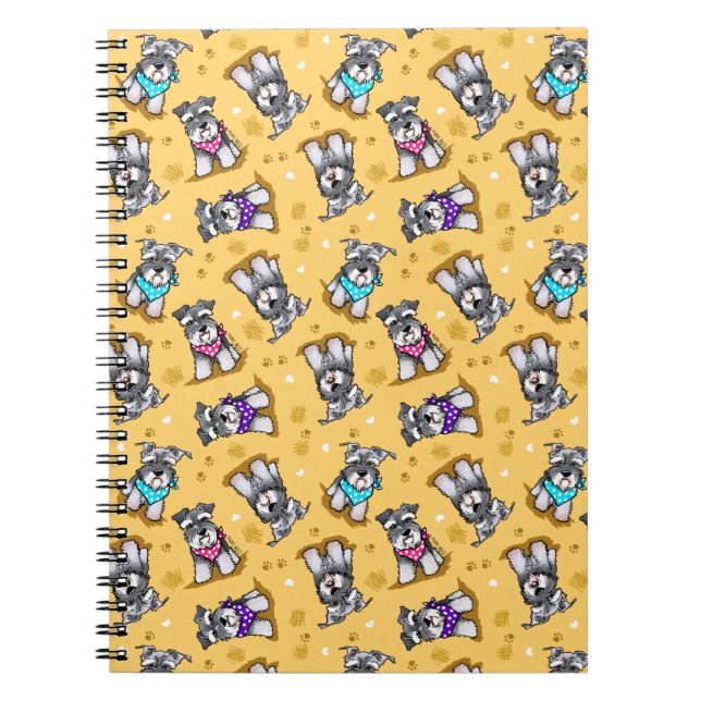 Carnet Mini Schnauzer Sunshine KiniArt (Devant)