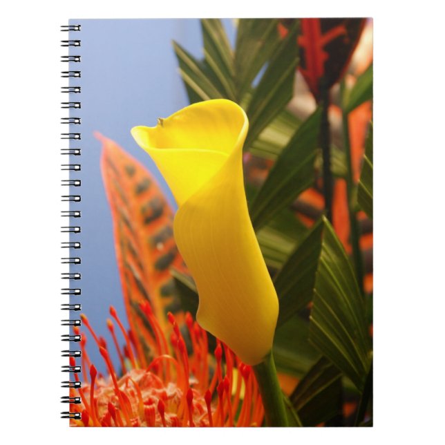 Carnet mini yellow calla lily (Devant)