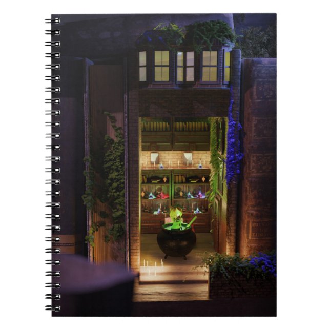 Carnet Miniature book nook diorama - cauldron boil me (Devant)