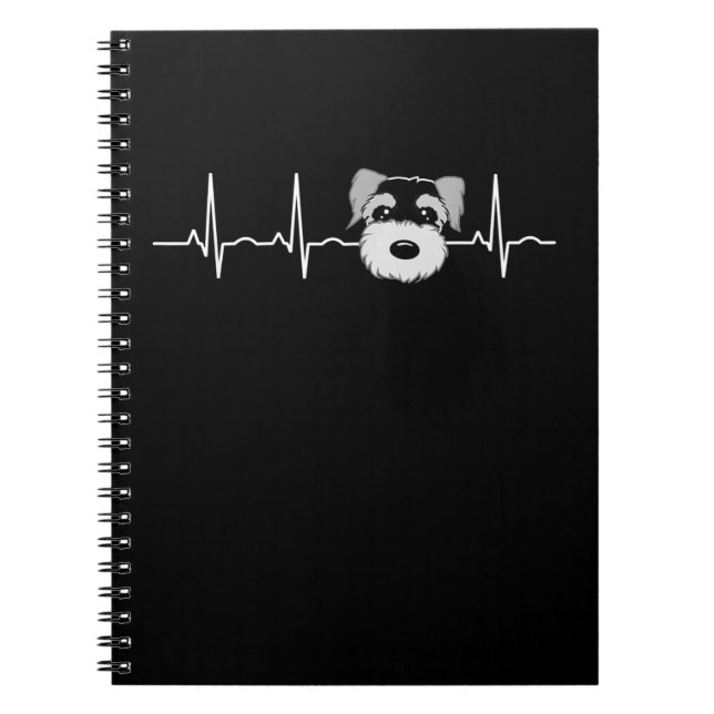 Carnet Miniature Schnauzer Heartbeat Mini Schnauzer Face (Devant)