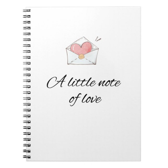 Carnet Minimal A Little Note of Love Notebook (Devant)