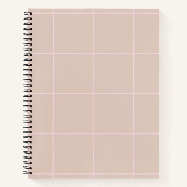 Carnet Minimal Color Grid Check Pattern (Devant)
