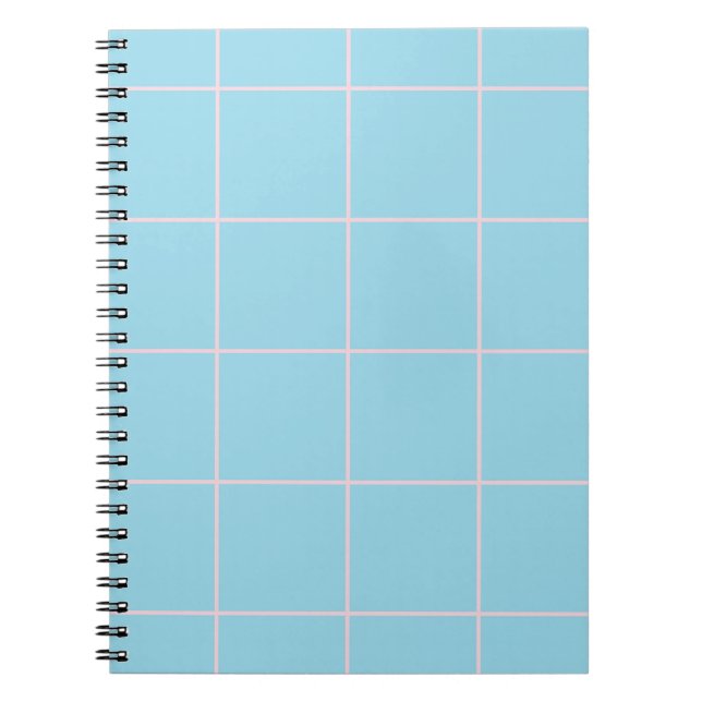 Carnet Minimal Color Grid Check Pattern (Devant)