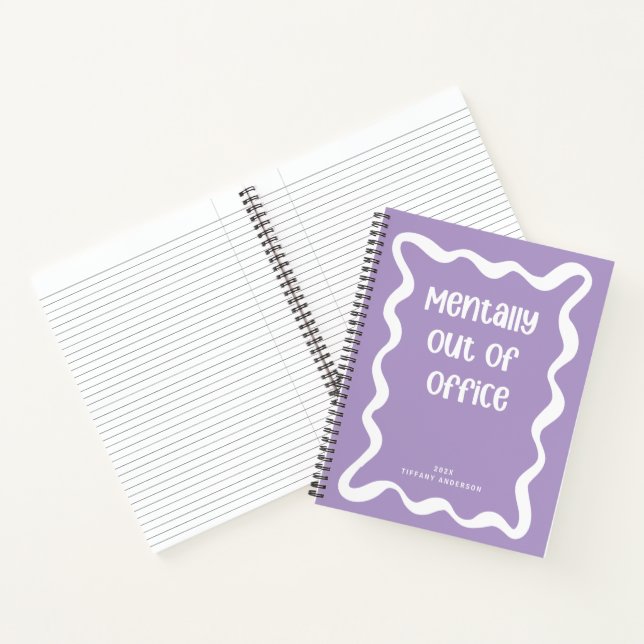 Carnet Minimal Funny Coworker Meetings Office Name Year (Intérieur)