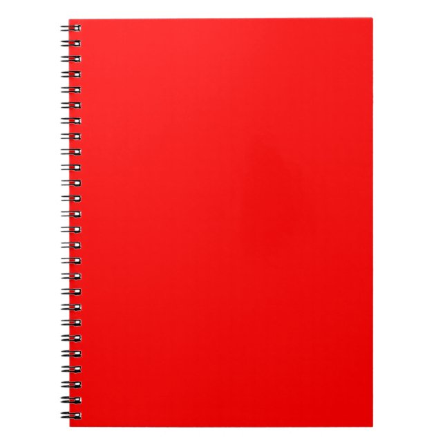 Carnet minimal personnalisé rouge spirale (Devant)