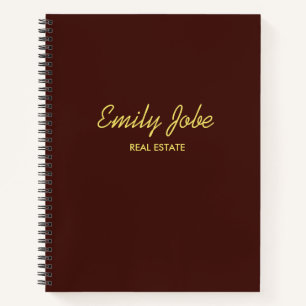 Carnet Minimal simple elegant brown