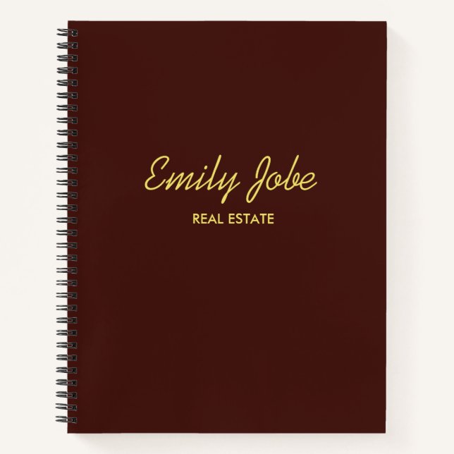 Carnet Minimal simple elegant brown (Devant)