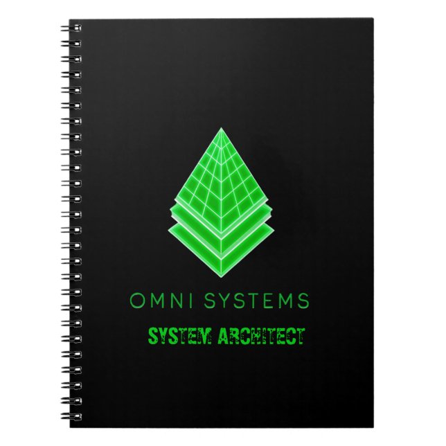 Carnet Minimalisme Rétro-Futurisme Tech Omni Systèmes (Devant)