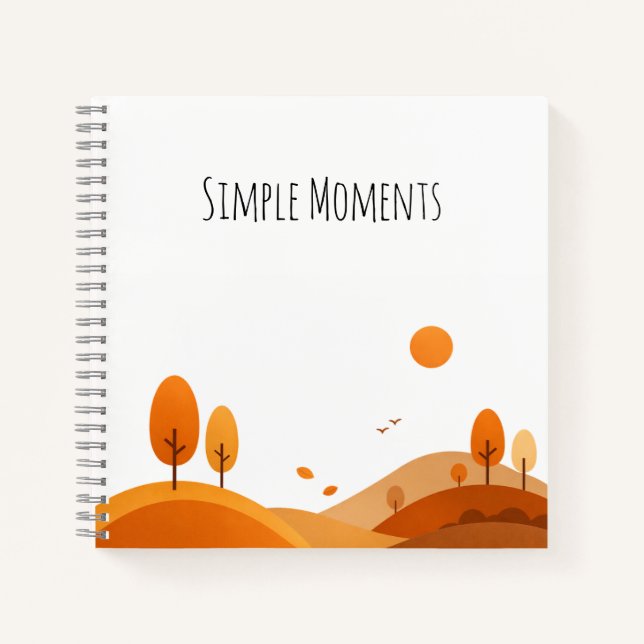 Carnet Minimalist Autumn Landscape Notebook (Devant)