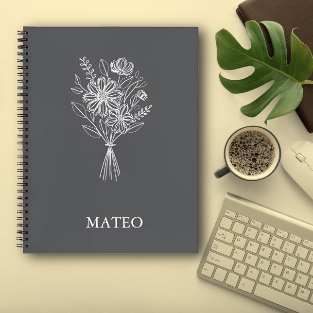 Carnet Minimalist Floral Line Art Notebook  (Créateur téléchargé)
