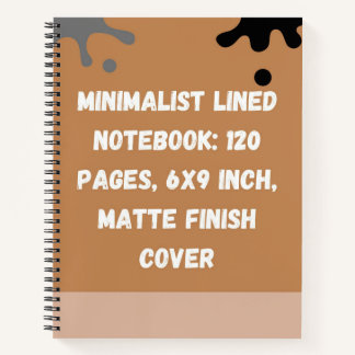 Carnet Minimalist Lined Notebook: 120 Pages
