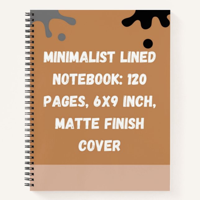 Carnet Minimalist Lined Notebook: 120 Pages (Devant)