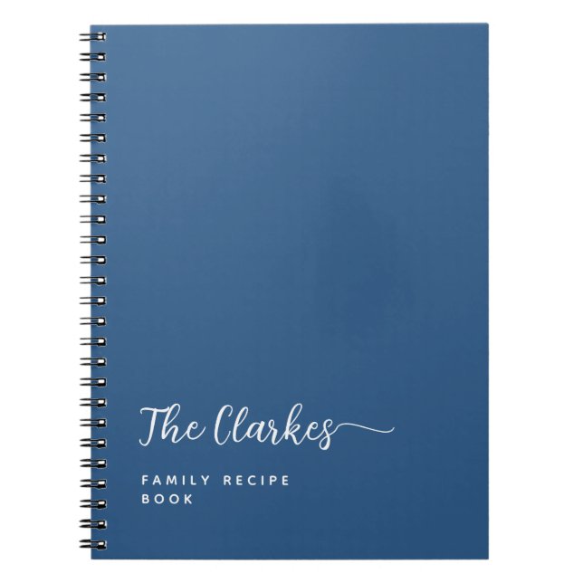 Carnet Minimalist Navy Blue Family Stationery (Devant)