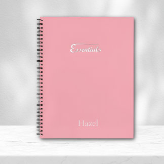 Carnet Minimalist Pink Spiral Notebook – “Essentials”