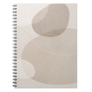 Carnet Minimaliste Abstrait Beige