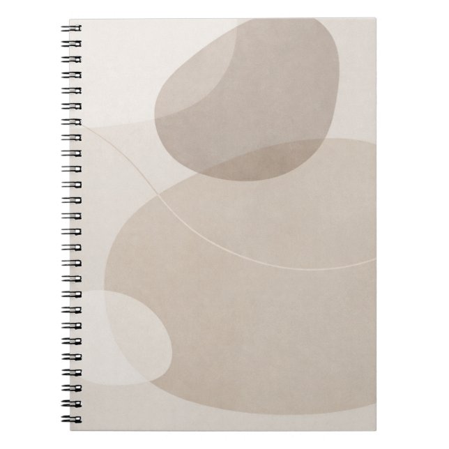 Carnet Minimaliste Abstrait Beige (Devant)