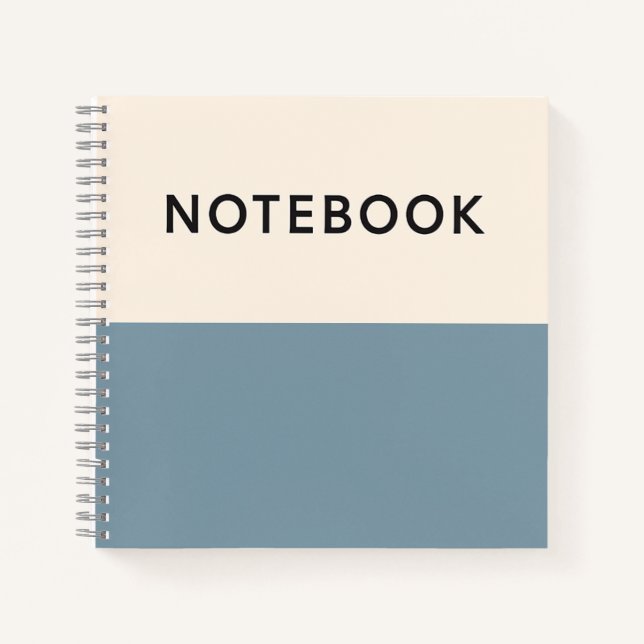 Carnet minimaliste bleu (Devant)