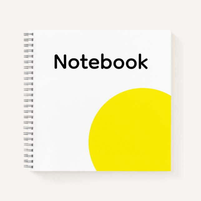 Carnet Minimaliste Cercle Jaune (Devant)