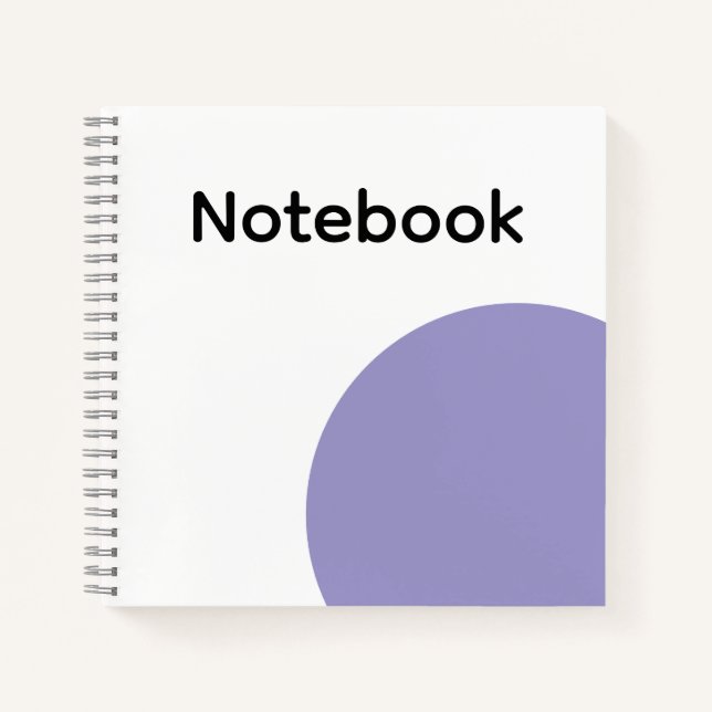 Carnet Minimaliste Cercle Violet (Devant)