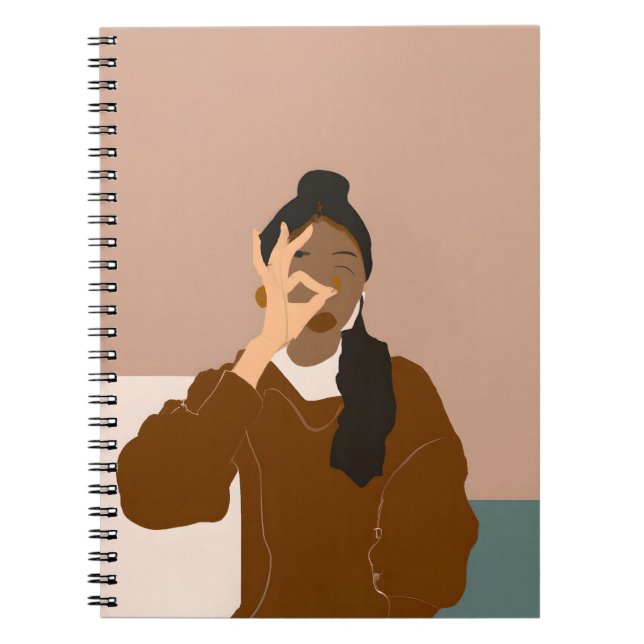 Carnet minimaliste de portrait féminin (Devant)