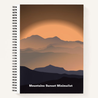 Carnet minimaliste du coucher de soleil