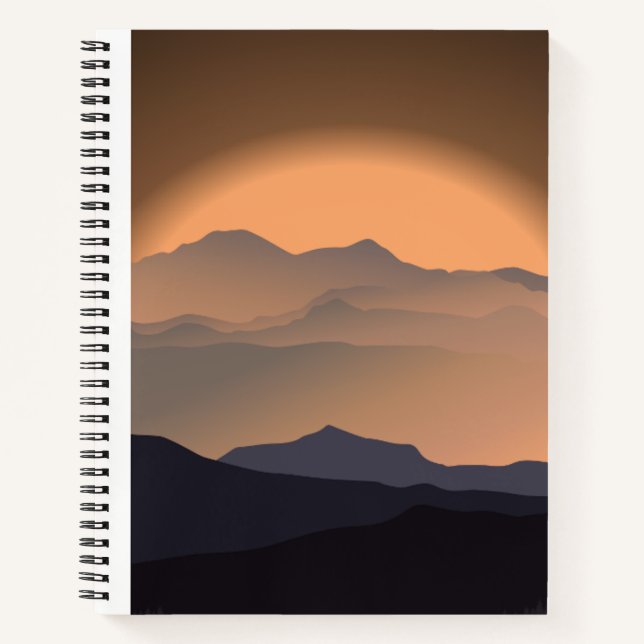 Carnet minimaliste du coucher de soleil (Devant)