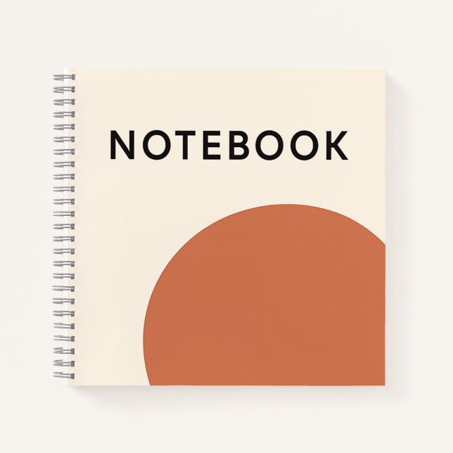 Carnet minimaliste en terre cuite (Devant)