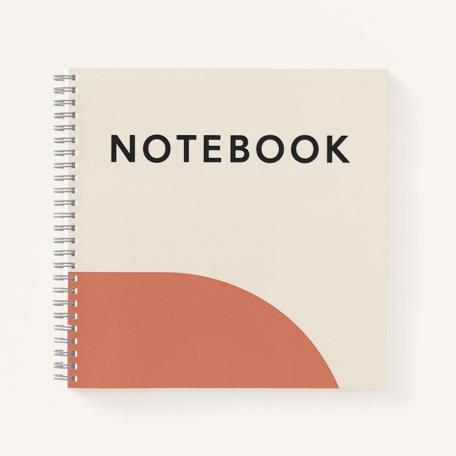 Carnet minimaliste en terre cuite (Devant)