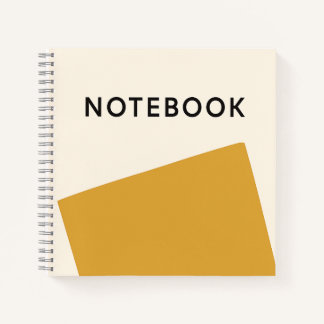 Carnet minimaliste jaune moutarde