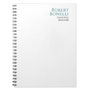 Carnet Minimaliste Moderne Bleu Et Blanc