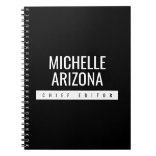 Carnet Minimaliste Moderne Professionnel Noir