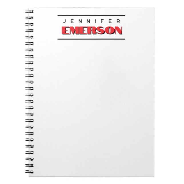 Carnet Minimaliste moderne professionnel plain  (Devant)