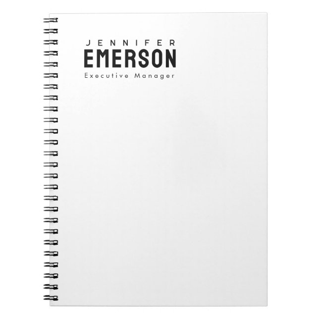 Carnet Minimaliste moderne professionnel plain  (Devant)