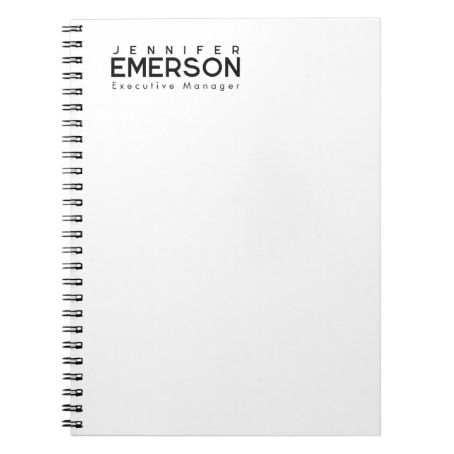 Carnet Minimaliste moderne professionnel plain  (Devant)