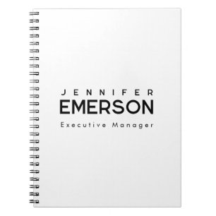 Carnet Minimaliste moderne professionnel plain 