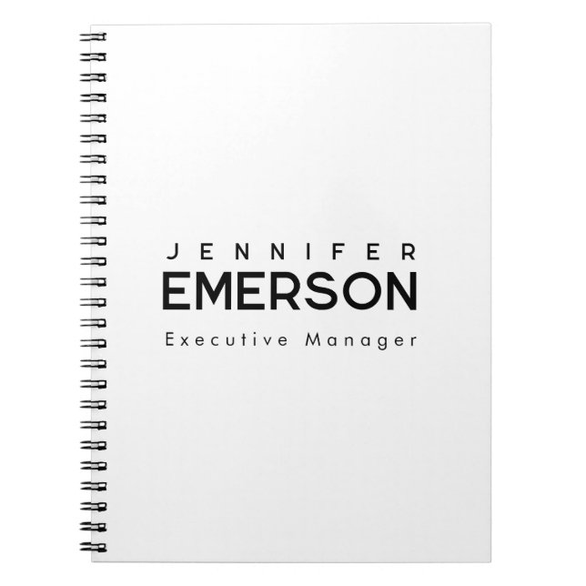 Carnet Minimaliste moderne professionnel plain  (Devant)