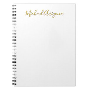 Carnet Minimaliste Moderne Simple Écriture Manuscrite Nom