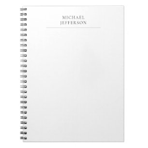Carnet Minimaliste noir et blanc moderne uni