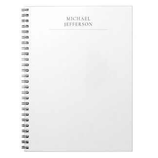 Carnet Minimaliste noir et blanc moderne uni