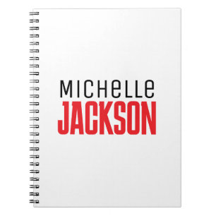 Carnet Minimaliste Plain Moderne Votre Nom Message