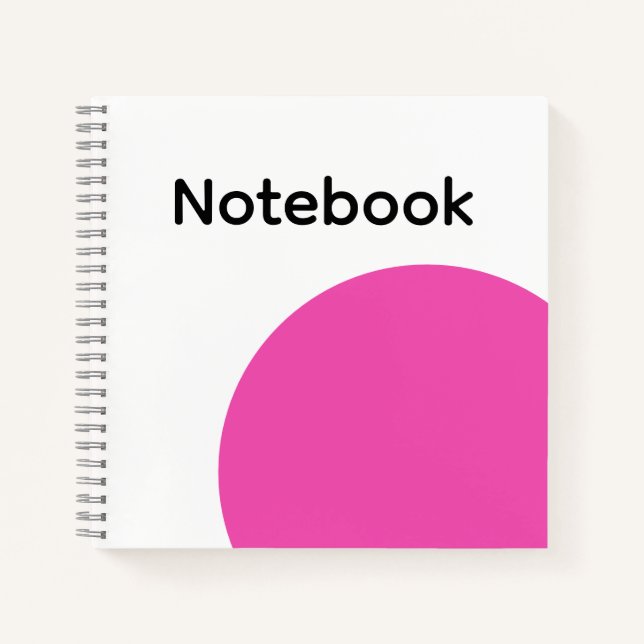 Carnet Minimaliste Rose Chaud (Devant)