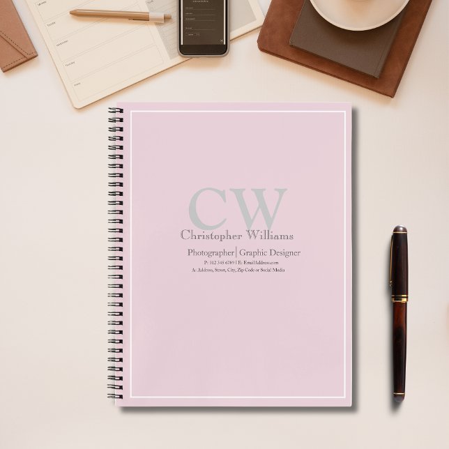 Carnet Minimaliste rose professionnel (Créateur téléchargé)